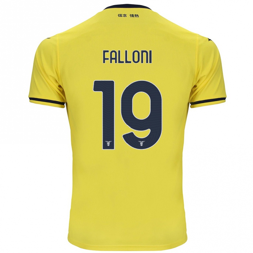 Kinder Fußball Ludovica Falloni #19 Gelb Auswärtstrikot Trikot 2024/25 T-Shirt Luxemburg