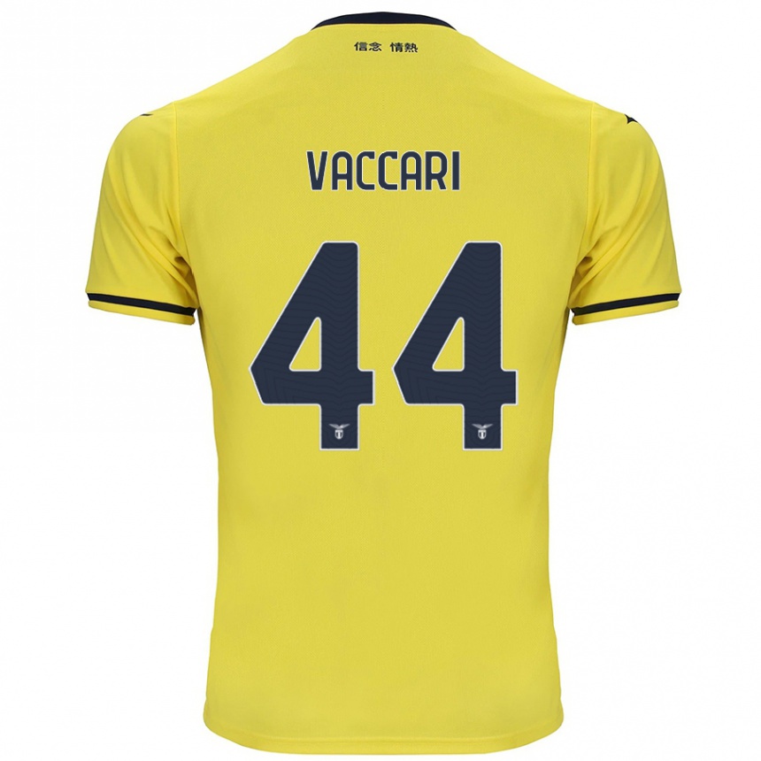 Kinder Fußball Flavia Vaccari #44 Gelb Auswärtstrikot Trikot 2024/25 T-Shirt Luxemburg