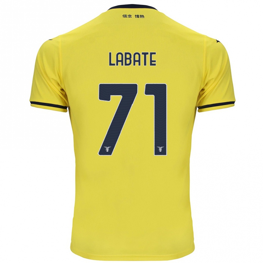 Kinder Fußball Camilla Labate #71 Gelb Auswärtstrikot Trikot 2024/25 T-Shirt Luxemburg