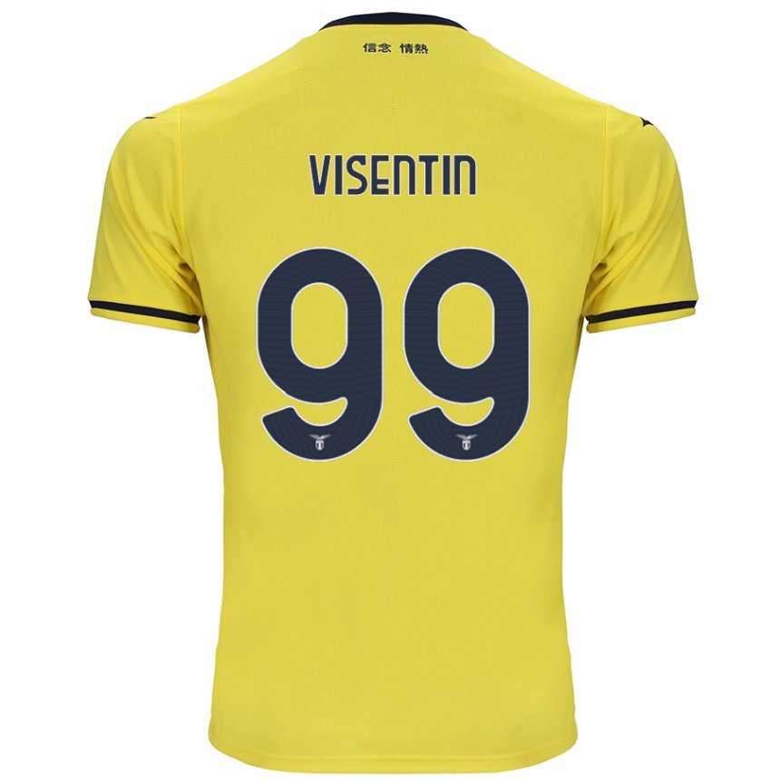 Kinder Fußball Noemi Visentin #99 Gelb Auswärtstrikot Trikot 2024/25 T-Shirt Luxemburg