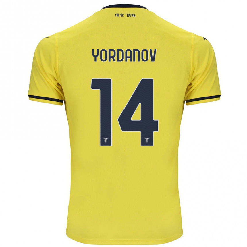 Kinder Fußball Damyan Yordanov #14 Gelb Auswärtstrikot Trikot 2024/25 T-Shirt Luxemburg