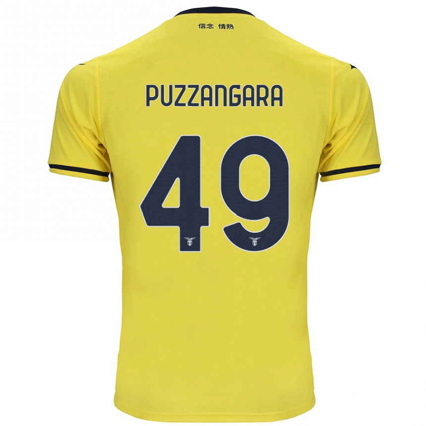 Kinder Fußball Angelo Antonio Puzzangara #49 Gelb Auswärtstrikot Trikot 2024/25 T-Shirt Luxemburg