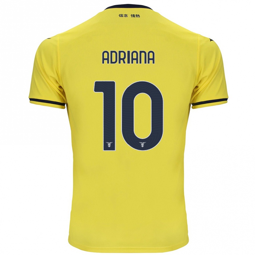 Kinder Fußball Adriana Martín Santamaría #10 Gelb Auswärtstrikot Trikot 2024/25 T-Shirt Luxemburg