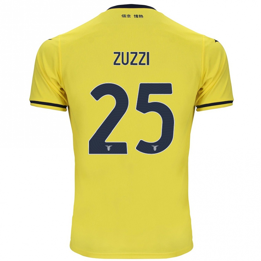 Kinder Fußball Giorgia Zuzzi #25 Gelb Auswärtstrikot Trikot 2024/25 T-Shirt Luxemburg