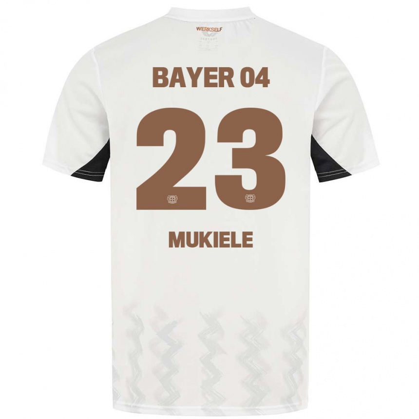 Herren Fußball Nordi Mukiele #23 Weiß Blau Rot Auswärtstrikot Trikot 2024/25 T-Shirt Luxemburg