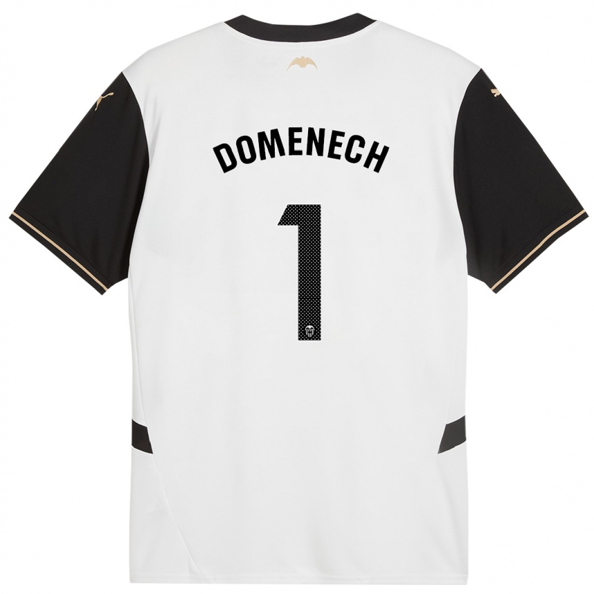 Herren Fußball Jaume Domenech #1 Weiß Schwarz Heimtrikot Trikot 2024/25 T-Shirt Luxemburg