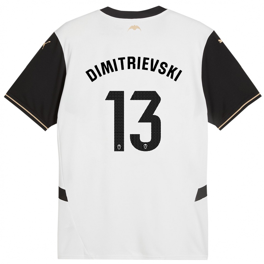 Herren Fußball Stole Dimitrievski #13 Weiß Schwarz Heimtrikot Trikot 2024/25 T-Shirt Luxemburg