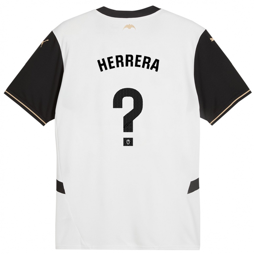 Herren Fußball Iker Herrera #0 Weiß Schwarz Heimtrikot Trikot 2024/25 T-Shirt Luxemburg