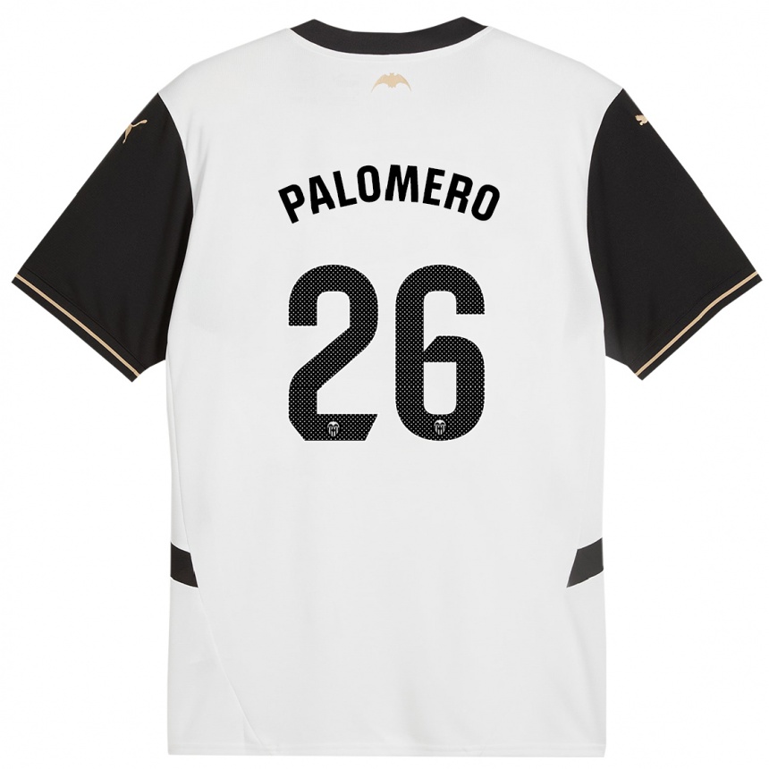 Herren Fußball Marc Palomero #26 Weiß Schwarz Heimtrikot Trikot 2024/25 T-Shirt Luxemburg