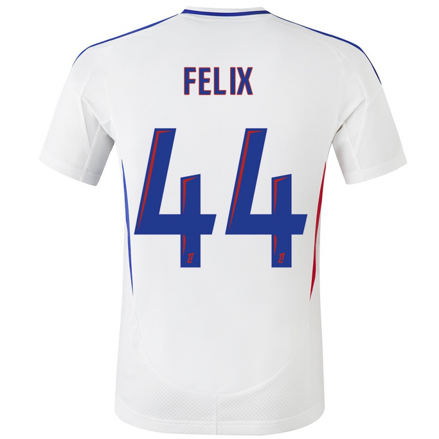 Herren Fußball Marley Felix #44 Weiß Blau Heimtrikot Trikot 2024/25 T-Shirt Luxemburg