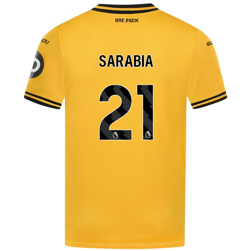 Herren Fußball Pablo Sarabia #21 Gelb Heimtrikot Trikot 2024/25 T-Shirt Luxemburg