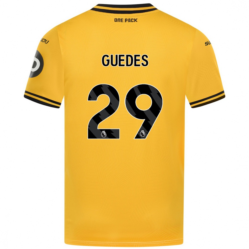 Herren Fußball Goncalo Guedes #29 Gelb Heimtrikot Trikot 2024/25 T-Shirt Luxemburg