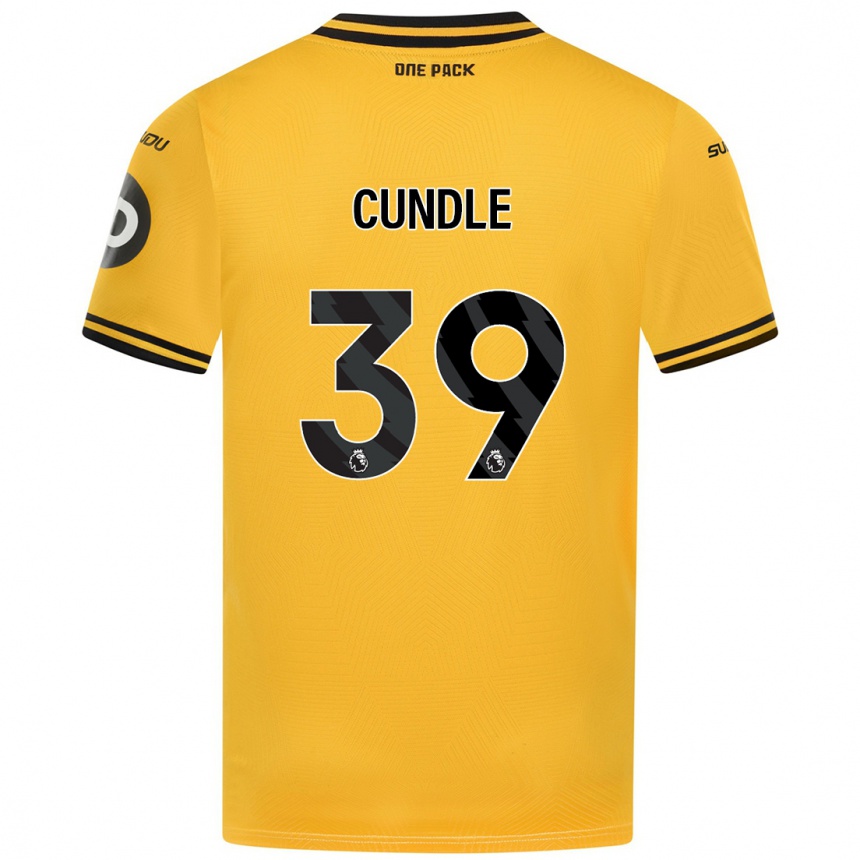 Herren Fußball Luke Cundle #39 Gelb Heimtrikot Trikot 2024/25 T-Shirt Luxemburg