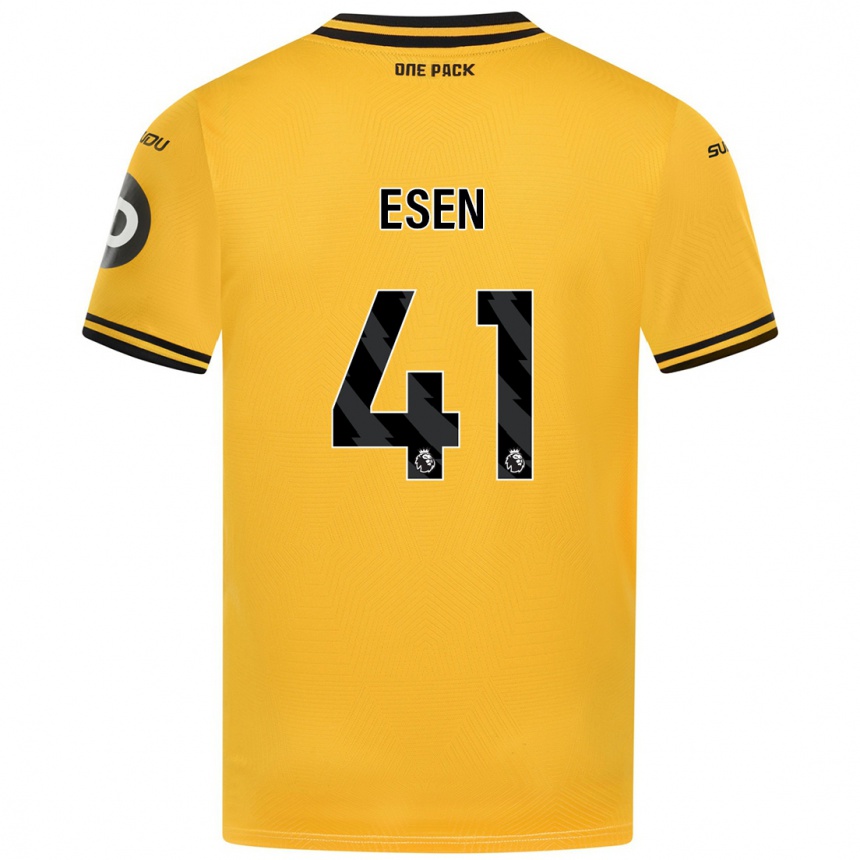 Herren Fußball Josh Esen #41 Gelb Heimtrikot Trikot 2024/25 T-Shirt Luxemburg