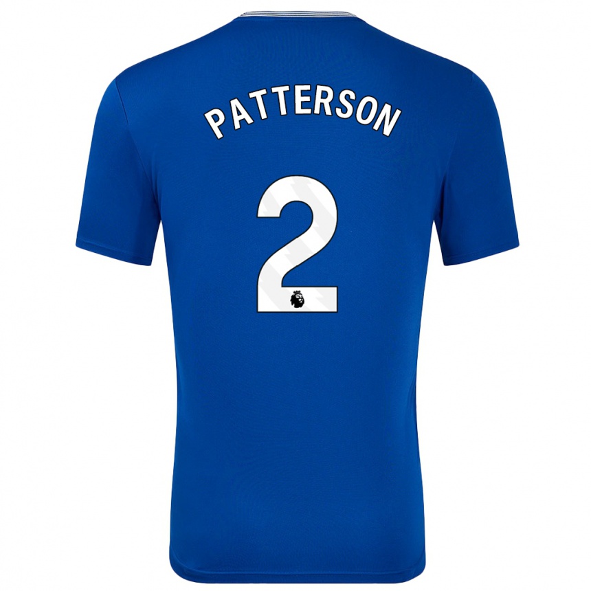 Herren Fußball Nathan Patterson #2 Blau Mit Heimtrikot Trikot 2024/25 T-Shirt Luxemburg