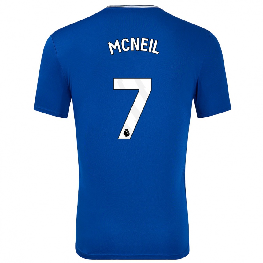 Herren Fußball Dwight Mcneil #7 Blau Mit Heimtrikot Trikot 2024/25 T-Shirt Luxemburg