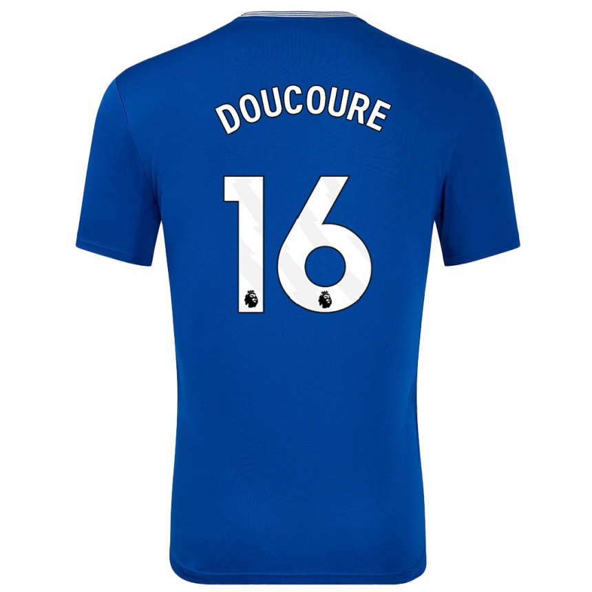 Herren Fußball Abdoulaye Doucoure #16 Blau Mit Heimtrikot Trikot 2024/25 T-Shirt Luxemburg