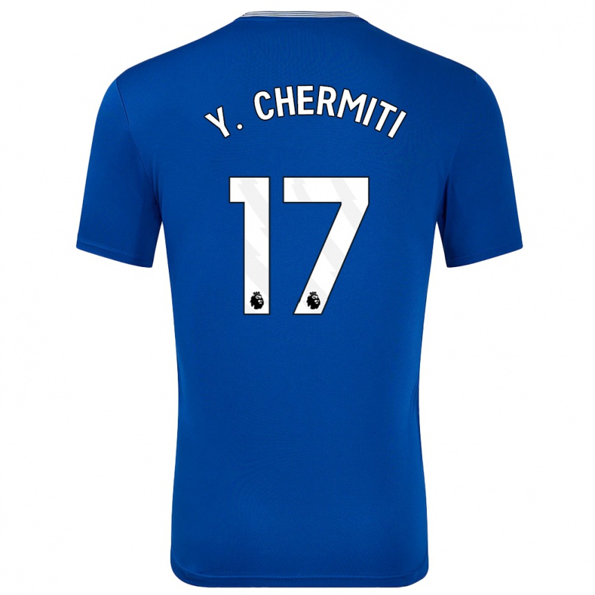 Herren Fußball Chermiti #17 Blau Mit Heimtrikot Trikot 2024/25 T-Shirt Luxemburg