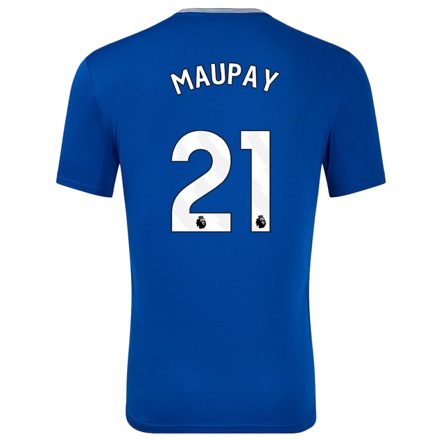 Herren Fußball Neal Maupay #21 Blau Mit Heimtrikot Trikot 2024/25 T-Shirt Luxemburg