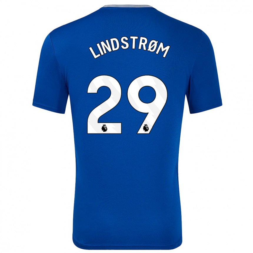 Herren Fußball Jesper Lindstrøm #29 Blau Mit Heimtrikot Trikot 2024/25 T-Shirt Luxemburg