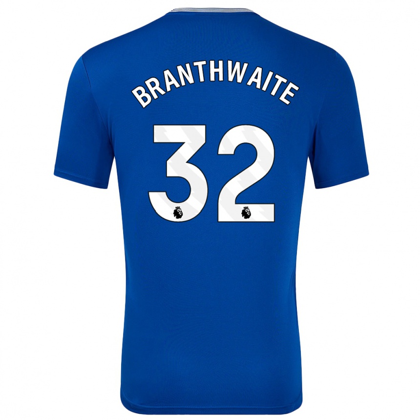 Herren Fußball Jarrad Branthwaite #32 Blau Mit Heimtrikot Trikot 2024/25 T-Shirt Luxemburg