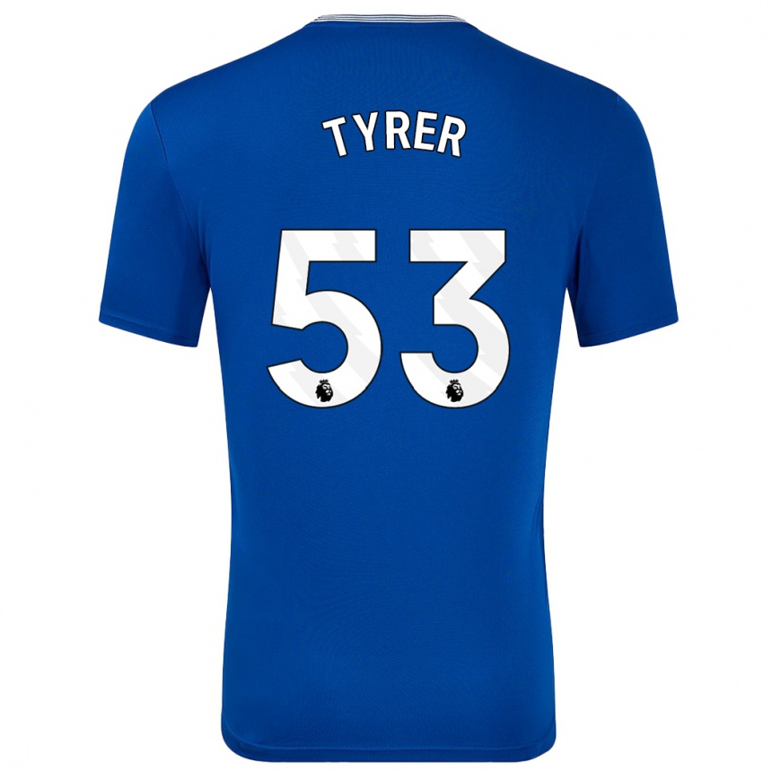 Herren Fußball Harry Tyrer #53 Blau Mit Heimtrikot Trikot 2024/25 T-Shirt Luxemburg