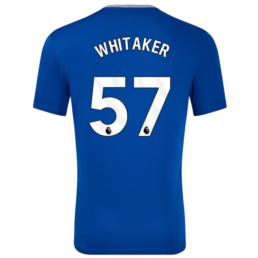 Herren Fußball Charlie Whitaker #57 Blau Mit Heimtrikot Trikot 2024/25 T-Shirt Luxemburg