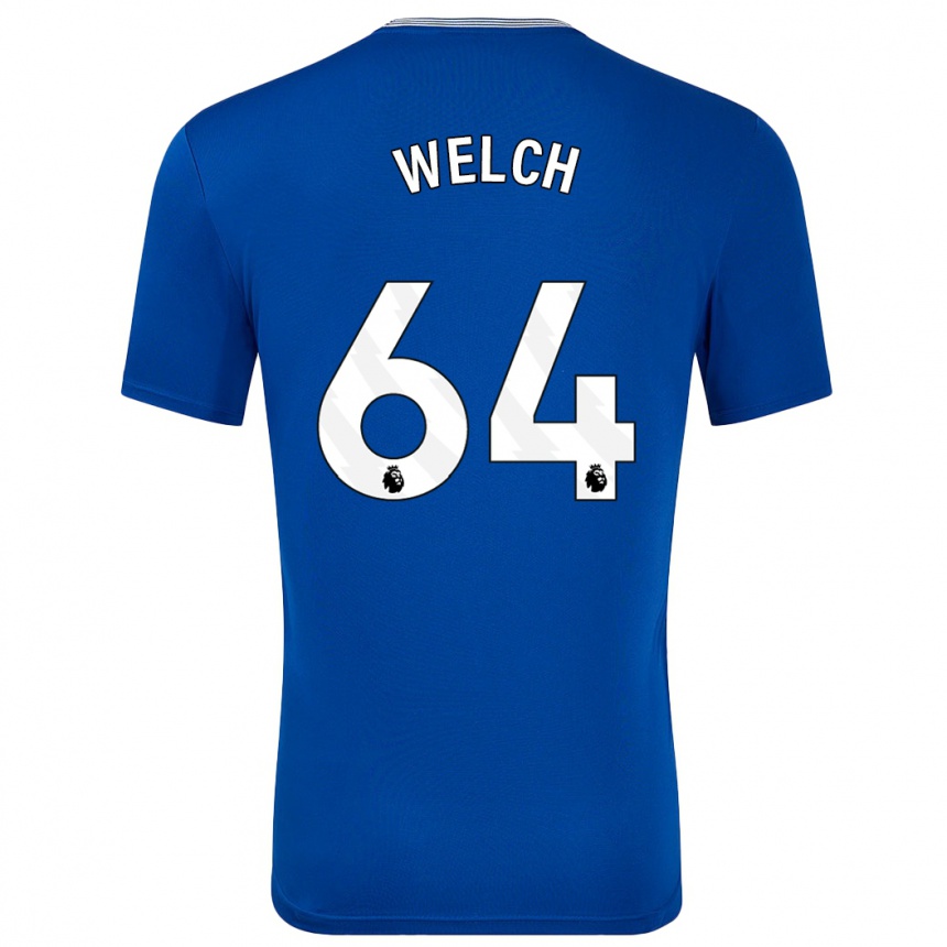 Herren Fußball Reece Welch #64 Blau Mit Heimtrikot Trikot 2024/25 T-Shirt Luxemburg