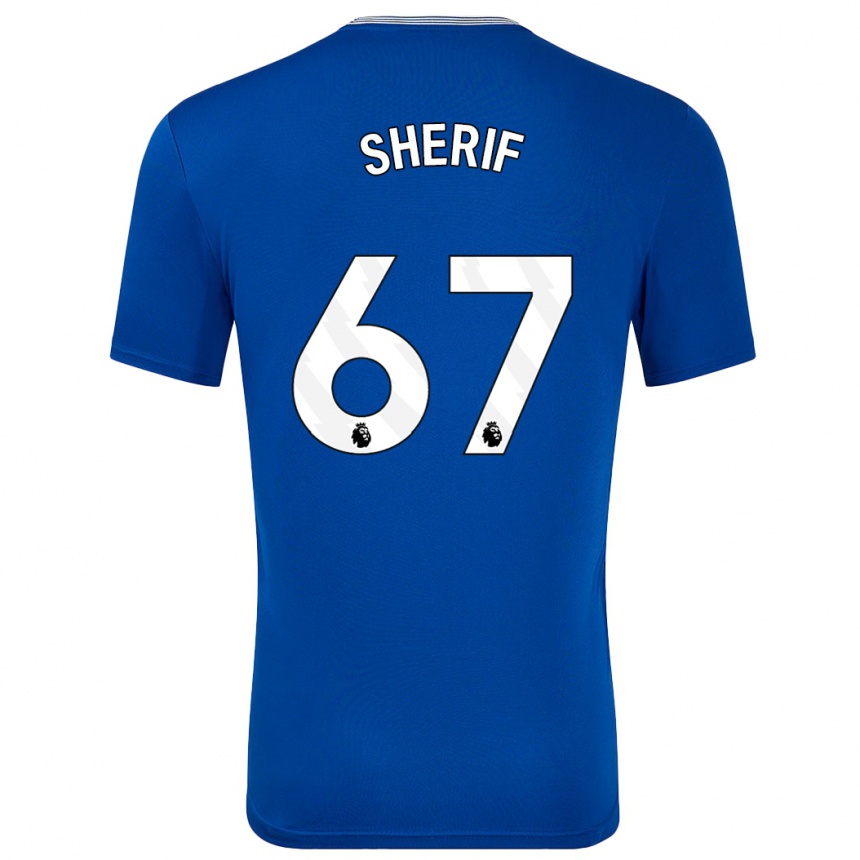 Herren Fußball Martin Sherif #67 Blau Mit Heimtrikot Trikot 2024/25 T-Shirt Luxemburg