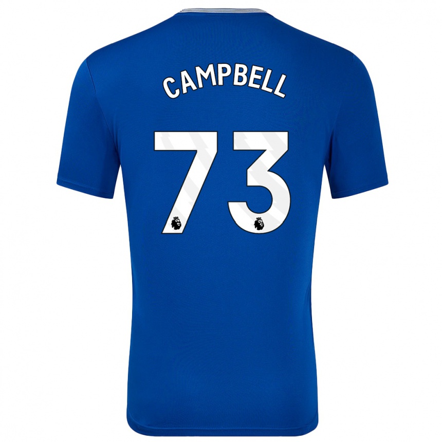 Herren Fußball Elijah Campbell #73 Blau Mit Heimtrikot Trikot 2024/25 T-Shirt Luxemburg