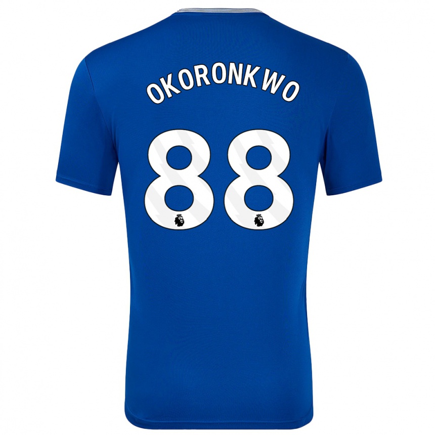 Herren Fußball Francis Okoronkwo #88 Blau Mit Heimtrikot Trikot 2024/25 T-Shirt Luxemburg