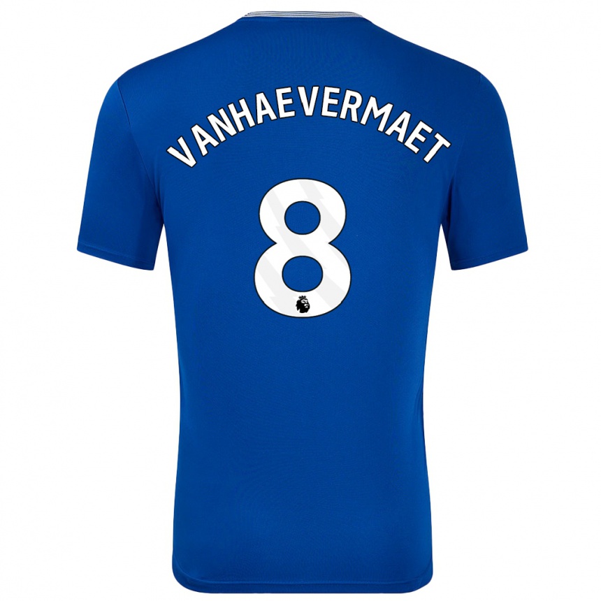 Herren Fußball Justine Vanhaevermaet #8 Blau Mit Heimtrikot Trikot 2024/25 T-Shirt Luxemburg