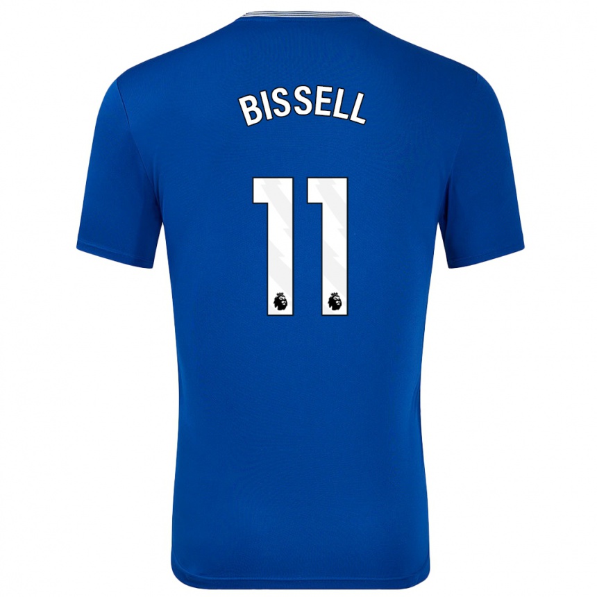 Herren Fußball Emma Bissell #11 Blau Mit Heimtrikot Trikot 2024/25 T-Shirt Luxemburg