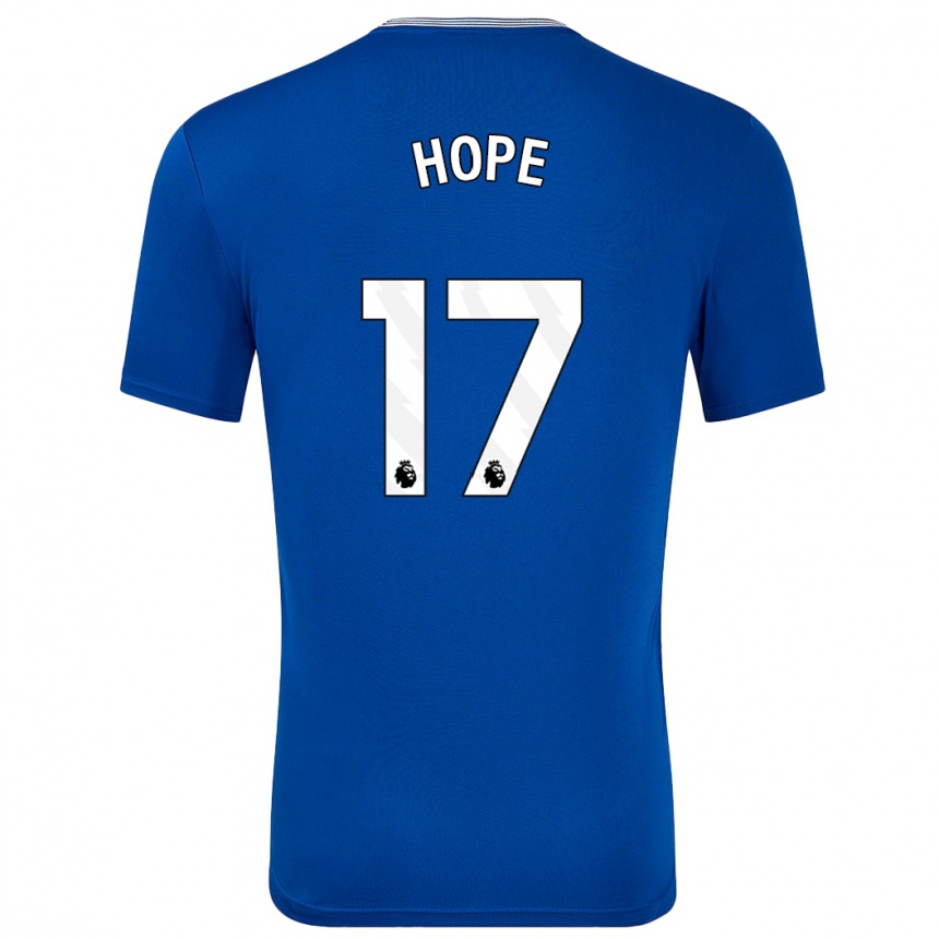 Herren Fußball Lucy Hope #17 Blau Mit Heimtrikot Trikot 2024/25 T-Shirt Luxemburg