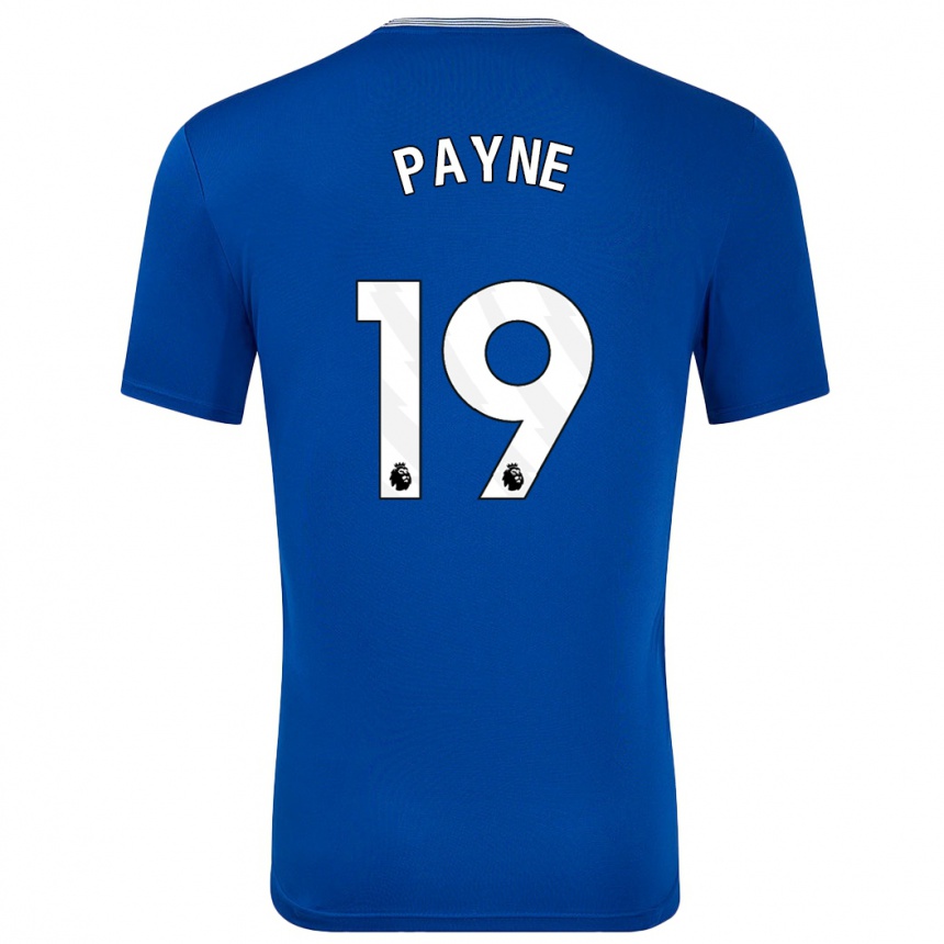 Herren Fußball Heather Payne #19 Blau Mit Heimtrikot Trikot 2024/25 T-Shirt Luxemburg