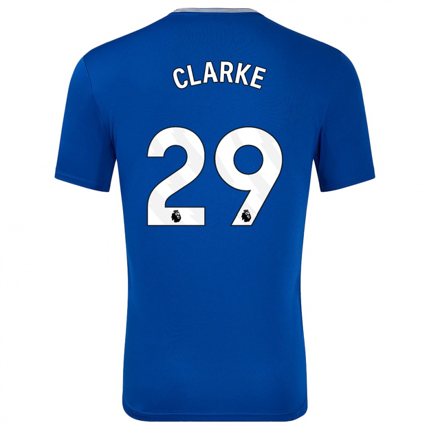 Herren Fußball Abbey Clarke #29 Blau Mit Heimtrikot Trikot 2024/25 T-Shirt Luxemburg