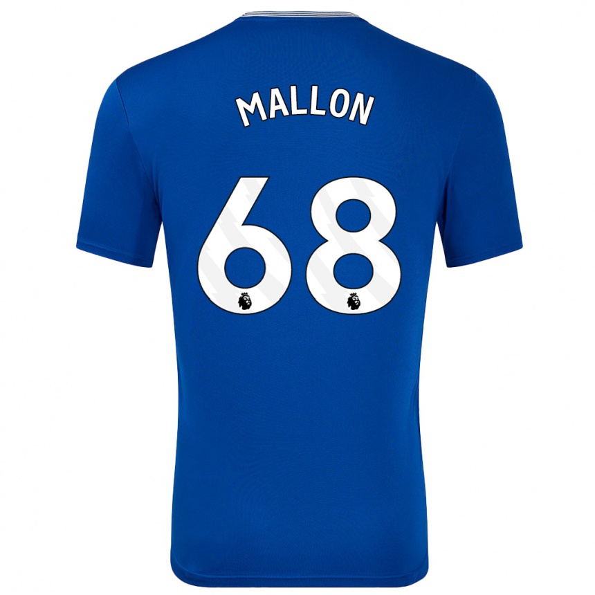 Herren Fußball Mathew Mallon #68 Blau Mit Heimtrikot Trikot 2024/25 T-Shirt Luxemburg