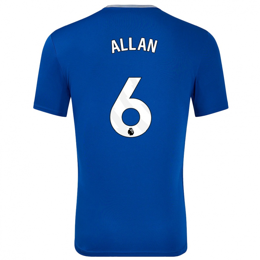 Herren Fußball Allan #6 Blau Mit Heimtrikot Trikot 2024/25 T-Shirt Luxemburg