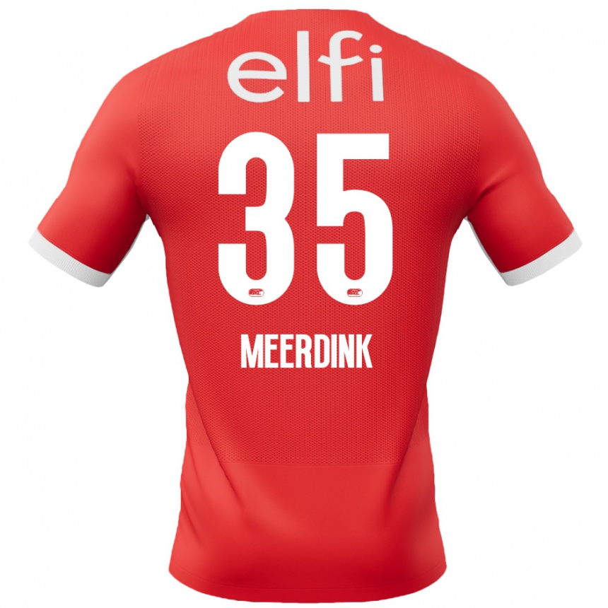 Herren Fußball Mexx Meerdink #35 Rot Weiß Heimtrikot Trikot 2024/25 T-Shirt Luxemburg