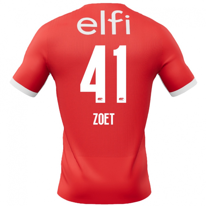 Herren Fußball Jeroen Zoet #41 Rot Weiß Heimtrikot Trikot 2024/25 T-Shirt Luxemburg