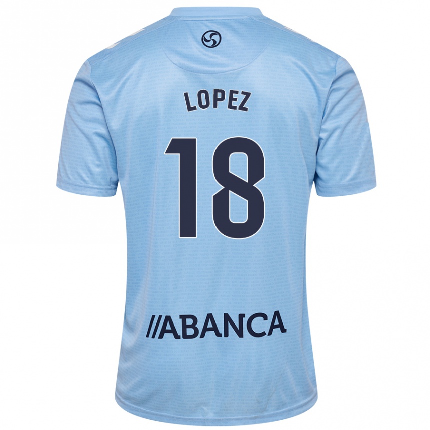 Herren Fußball Joel López #18 Himmelblau Heimtrikot Trikot 2024/25 T-Shirt Luxemburg