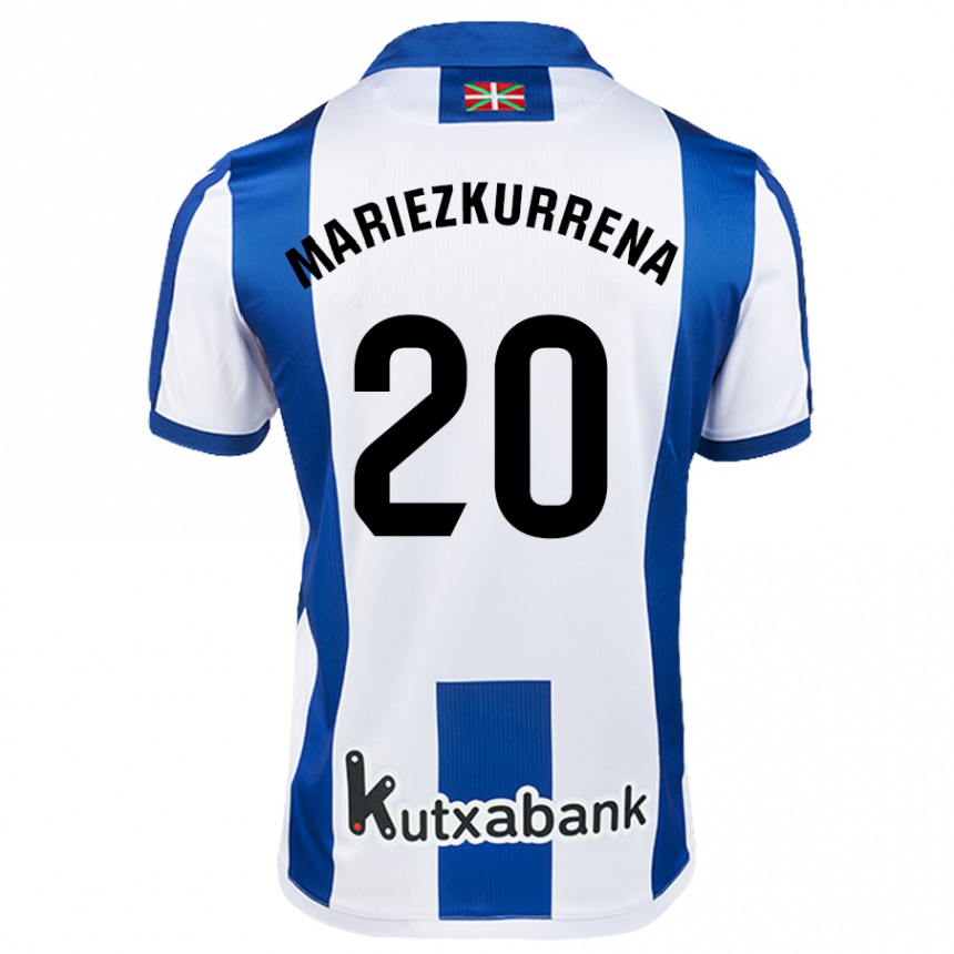 Herren Fußball Arkaitz Mariezkurrena #20 Weiß Blau Heimtrikot Trikot 2024/25 T-Shirt Luxemburg