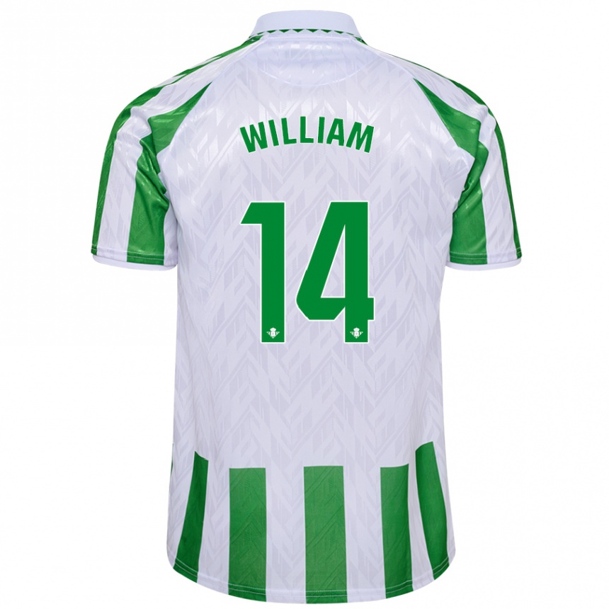 Herren Fußball William Carvalho #14 Grün Weiße Streifen Heimtrikot Trikot 2024/25 T-Shirt Luxemburg