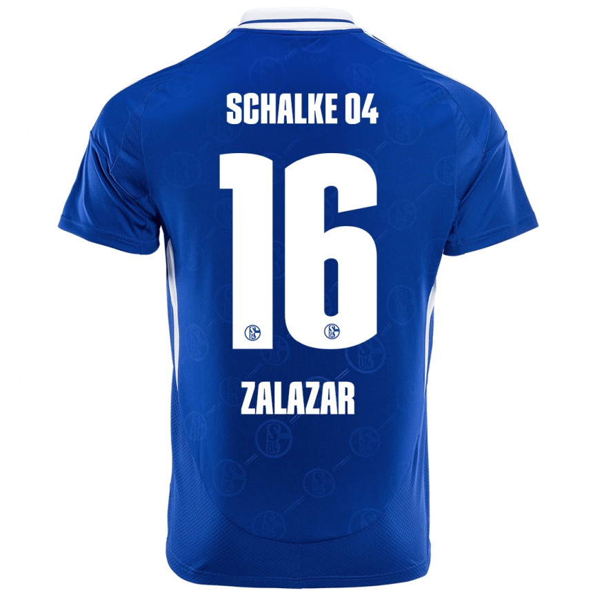 Herren Fußball Mauro Zalazar #16 Königsblau Heimtrikot Trikot 2024/25 T-Shirt Luxemburg