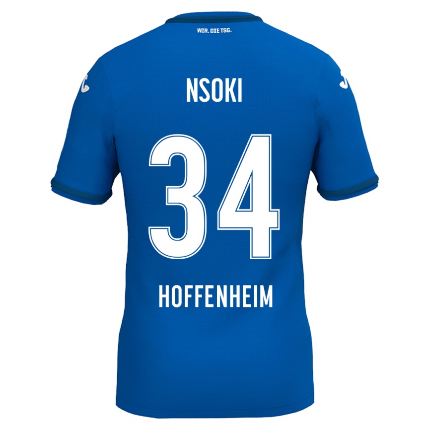 Herren Fußball Stanley Nsoki #34 Königsblau Heimtrikot Trikot 2024/25 T-Shirt Luxemburg