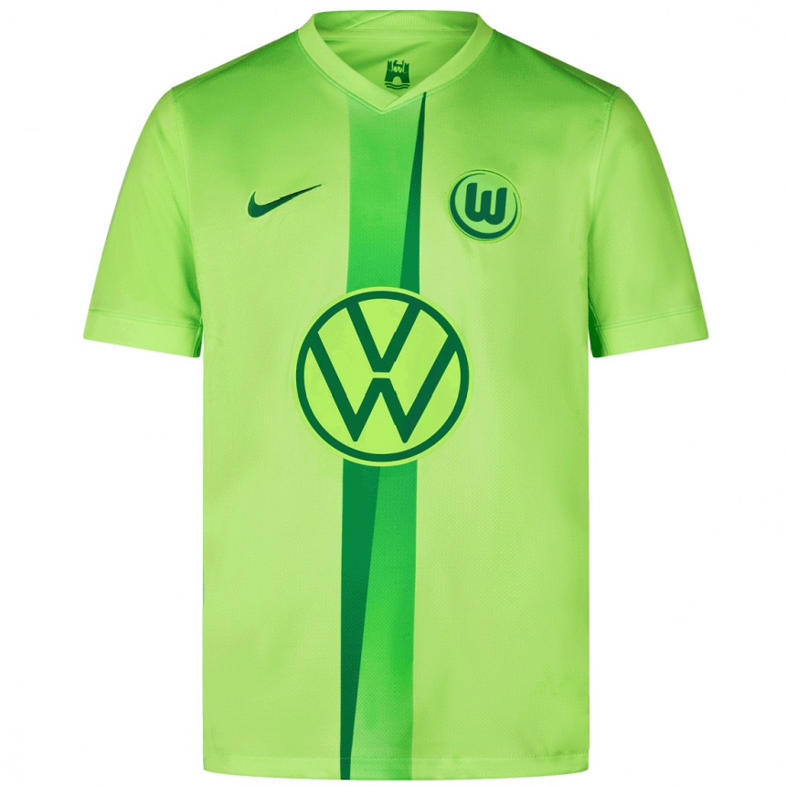 Herren Fußball Ulysses Llanez #26 Fluoreszierendes Grün Heimtrikot Trikot 2024/25 T-Shirt Luxemburg