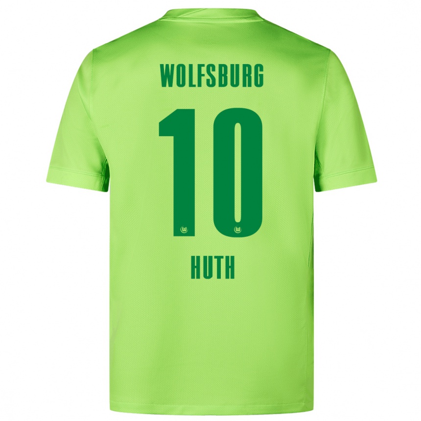 Herren Fußball Svenja Huth #10 Fluoreszierendes Grün Heimtrikot Trikot 2024/25 T-Shirt Luxemburg