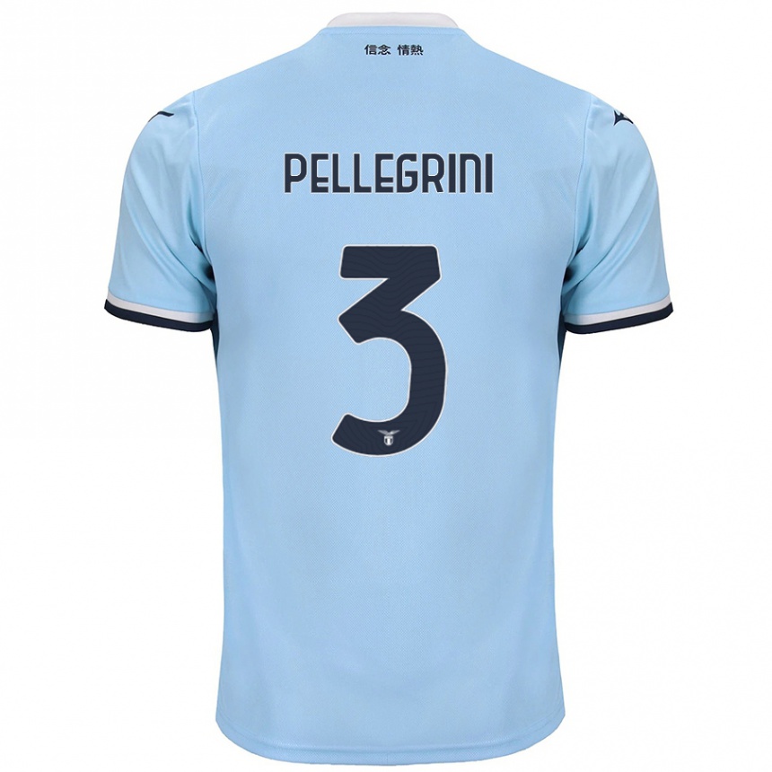 Herren Fußball Luca Pellegrini #3 Blau Heimtrikot Trikot 2024/25 T-Shirt Luxemburg