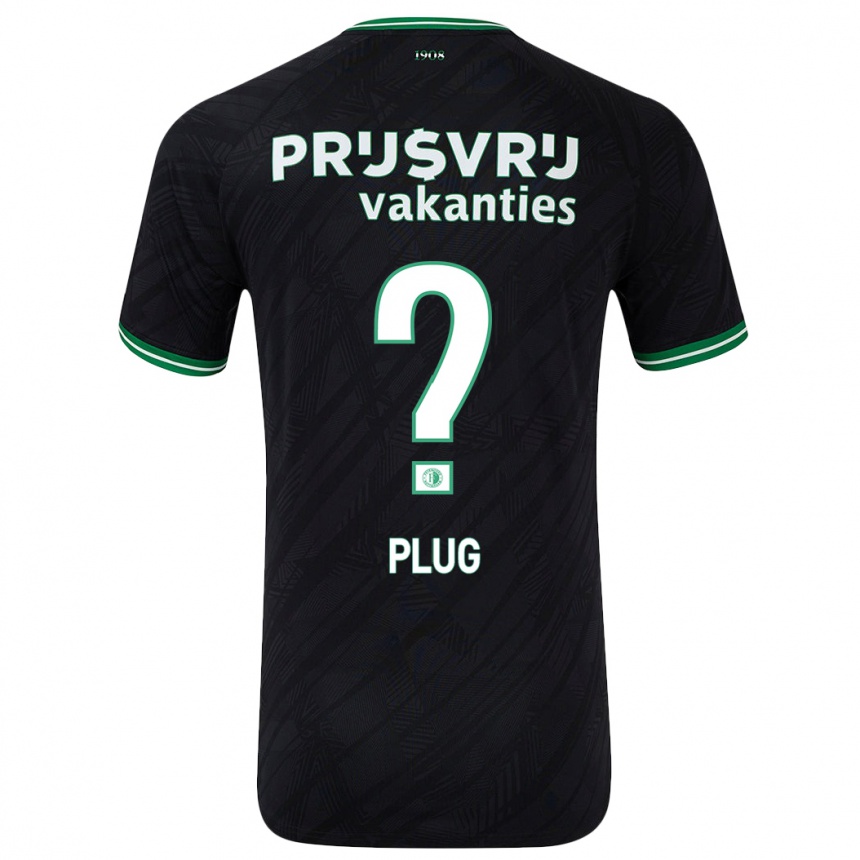 Herren Fußball Jan Plug #0 Schwarz Grün Auswärtstrikot Trikot 2024/25 T-Shirt Luxemburg