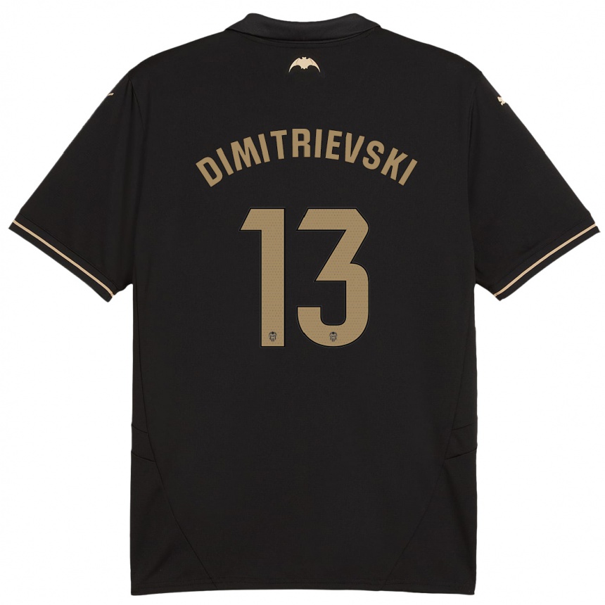 Herren Fußball Stole Dimitrievski #13 Schwarz Auswärtstrikot Trikot 2024/25 T-Shirt Luxemburg